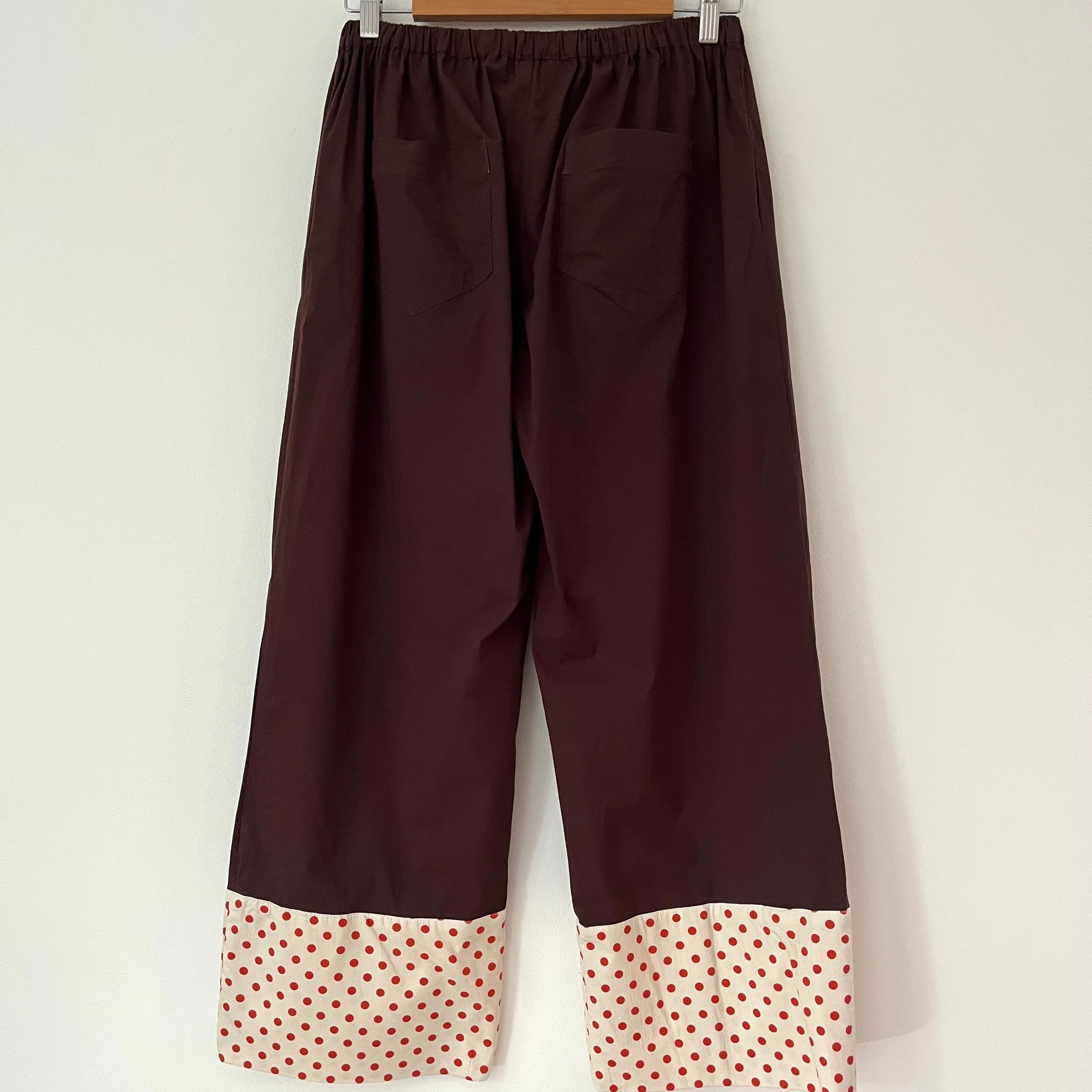 Carmen Says Polka Dot Trousers in Brown.