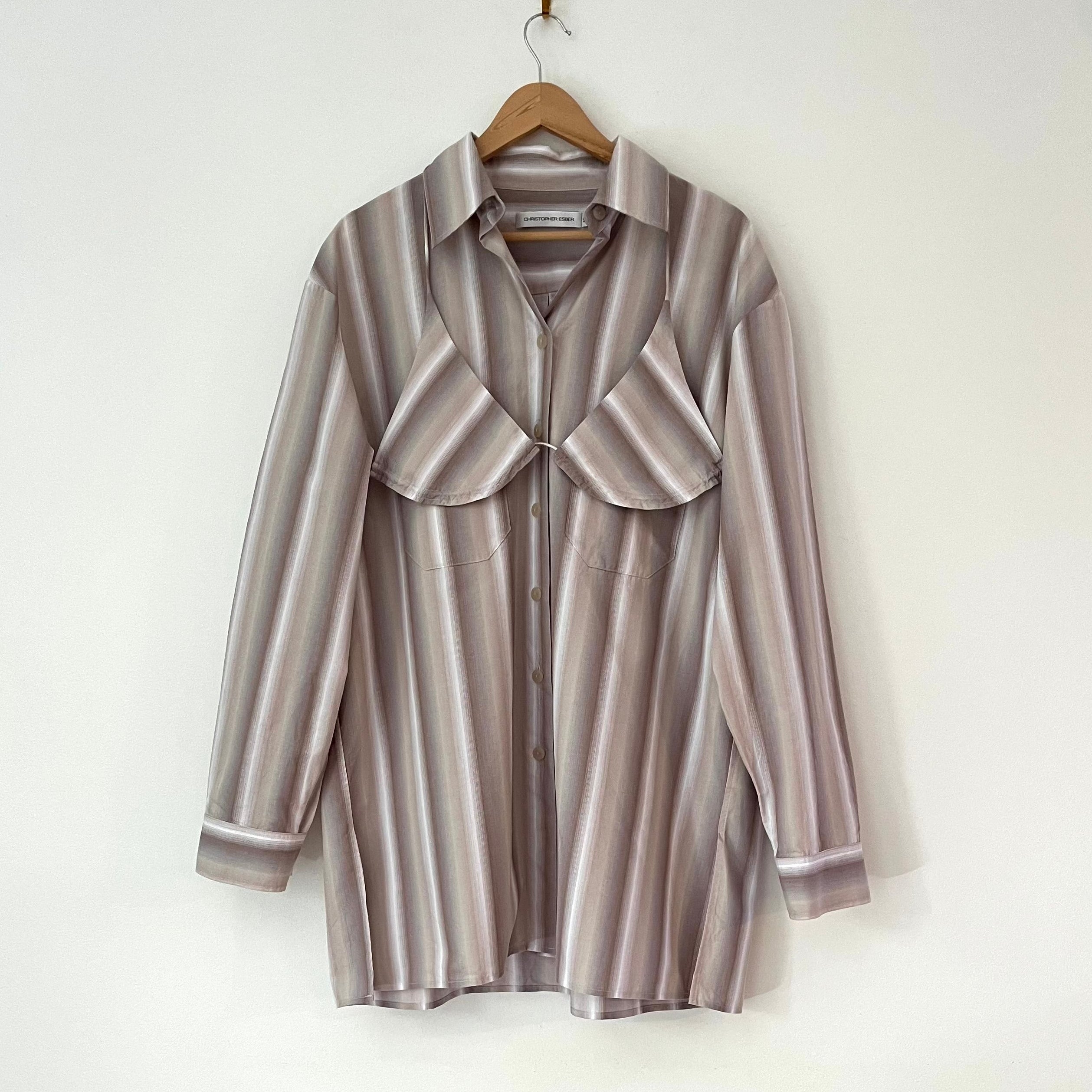 Christopher Esber DELPHINE Shirt in Striped Cloud.