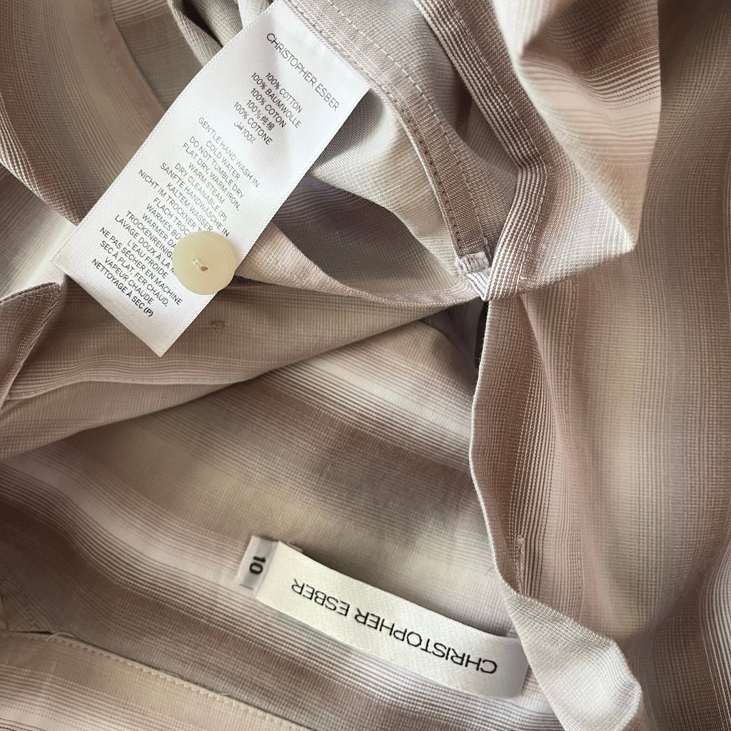 Christopher Esber DELPHINE Shirt in Striped Cloud Size AU10.