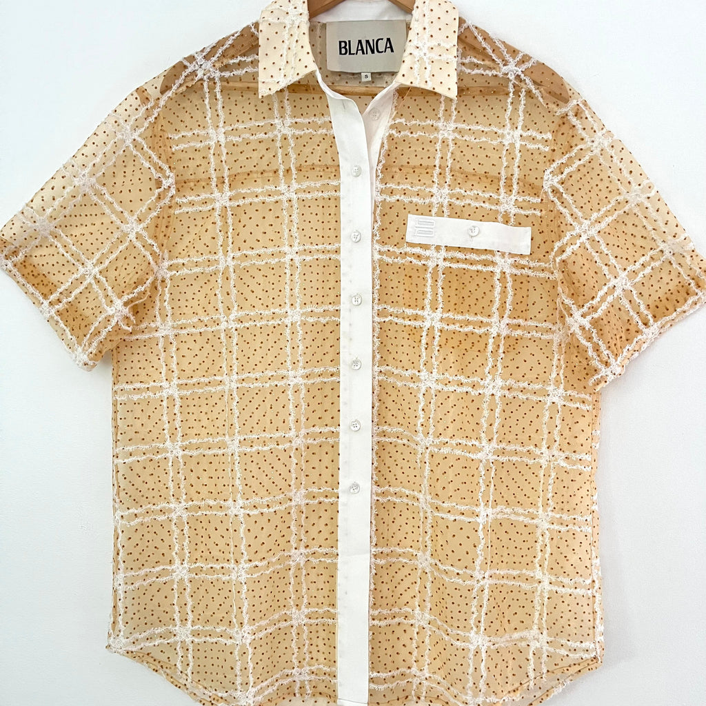 Blanca DELPHINA Shirt in Butter Size S.