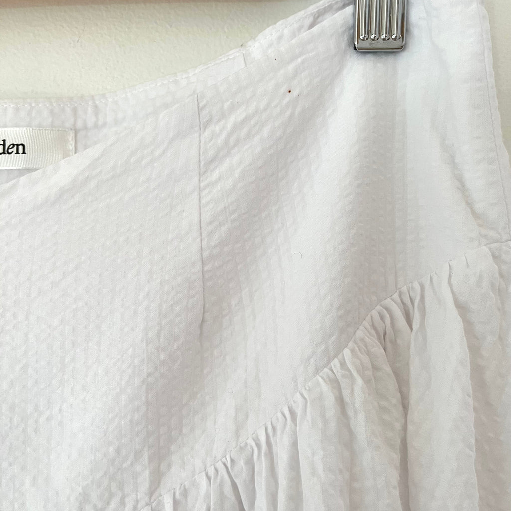 Peachy Den DEBA Seersucker Midi Skirt Size M.