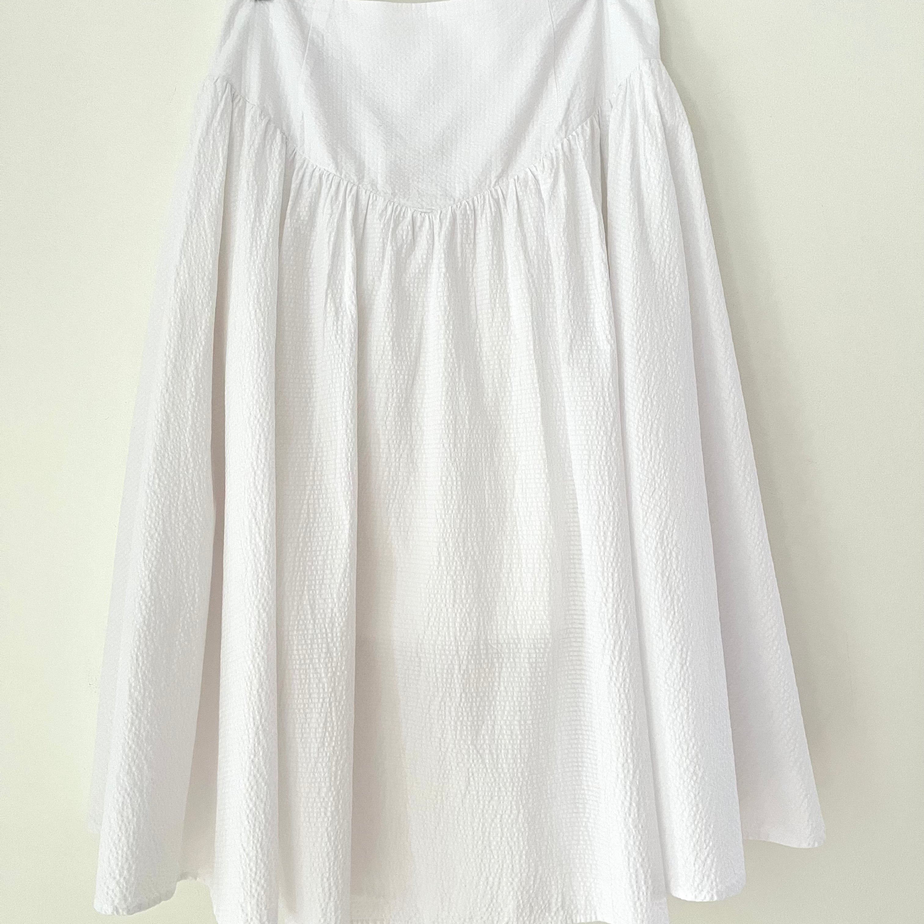 Peachy Den DEBA Seersucker Midi Skirt Size M.