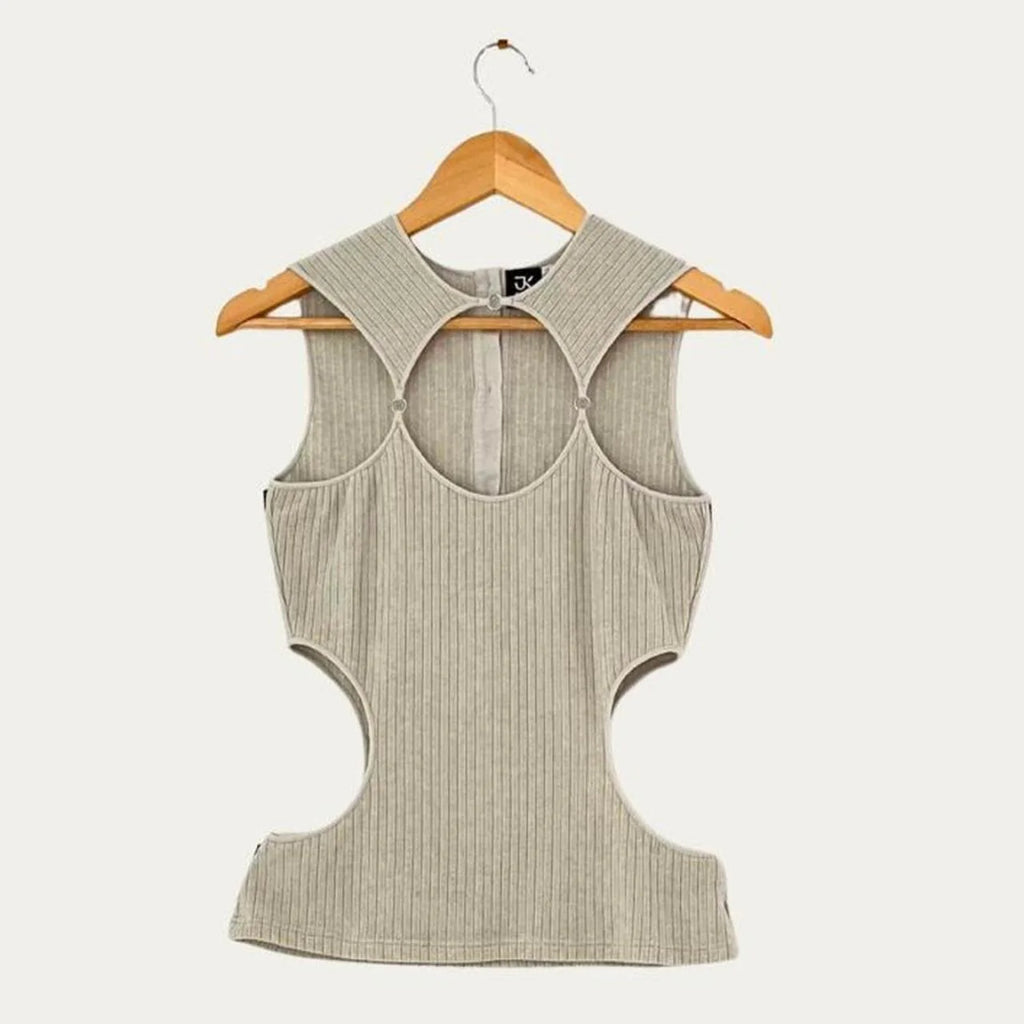 J.Kim LATTICE Tank Top in Grey Size XS.