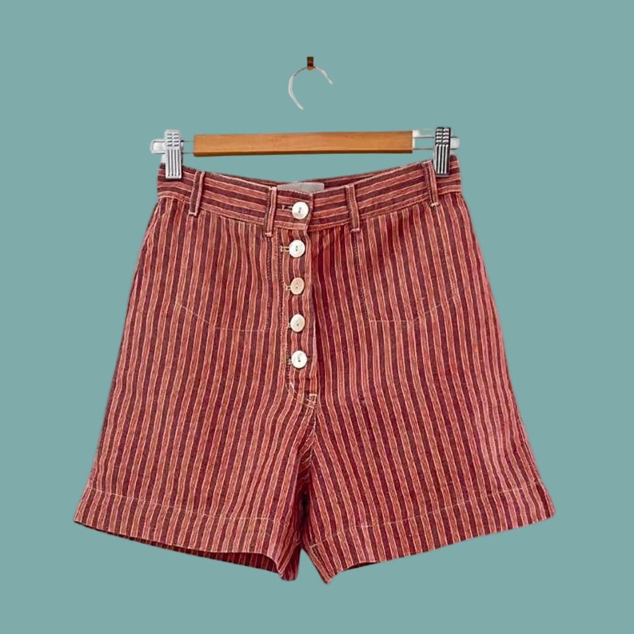 Penny Sage DREYFUS Shorts in Red Stripe.