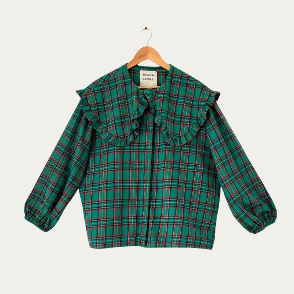 Damson Madder LOLA Blouse in Green.