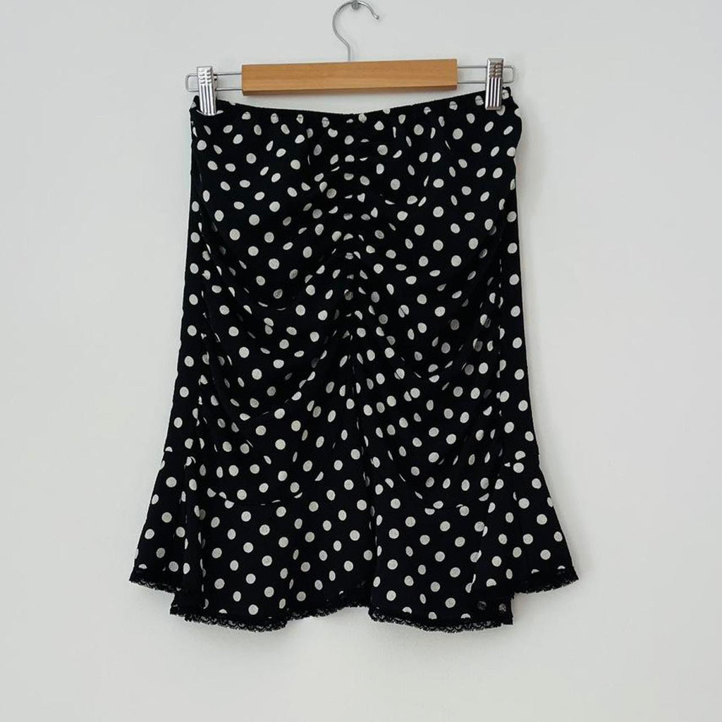 Anna Sui BNWT RUCHED Polka Dot Skirt.