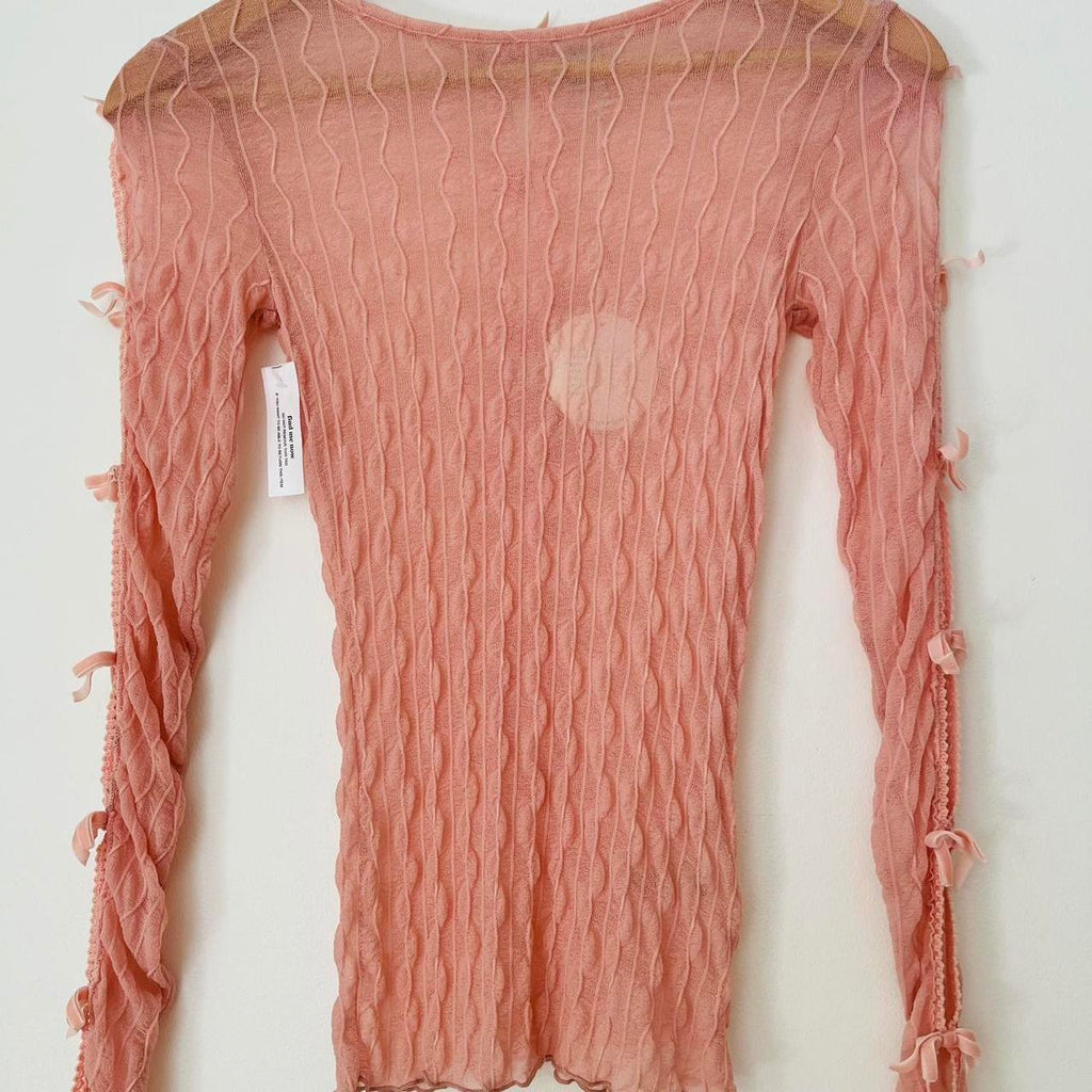 Second Skin by Find Me Now The Label BNWT ROSS BOW Mockneck Top in Icy Pink.