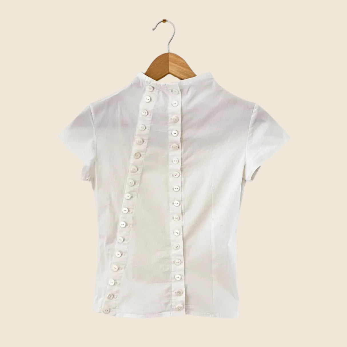 Caspar the Label POET Cap-Sleeve Shirt Size XS.