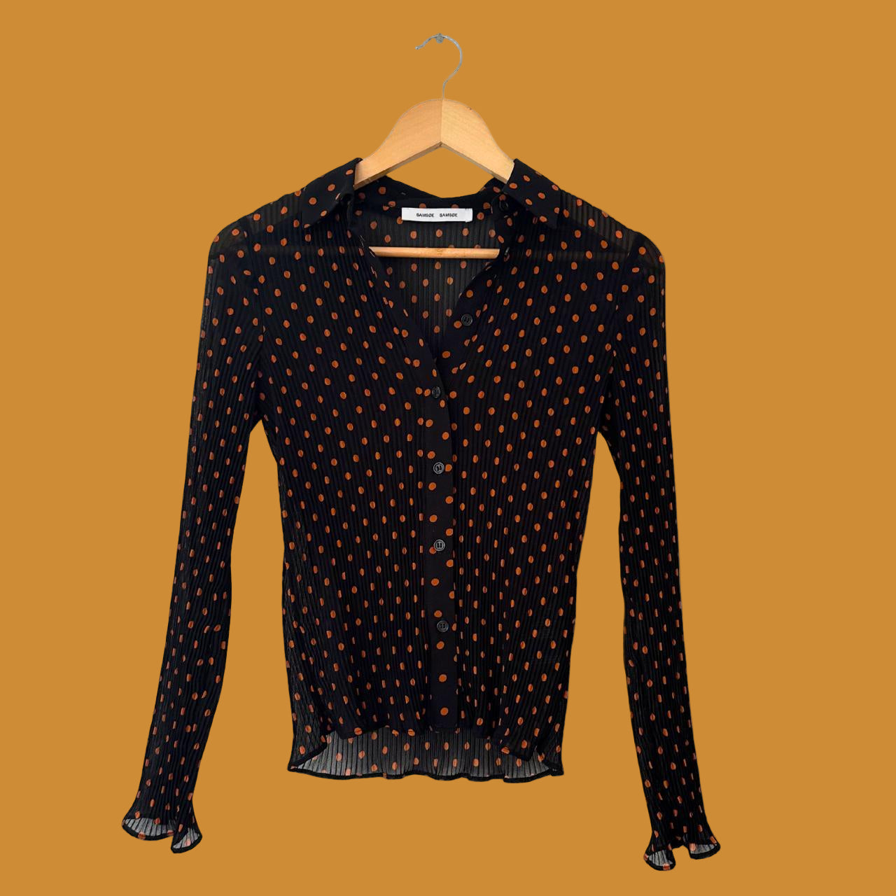 Samsoe Samsoe MATHILDE Dotted Pleated Shirt.