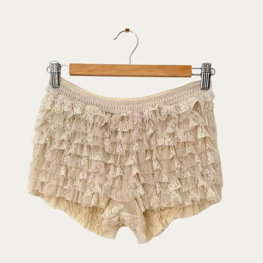 Free People FEELING FOR Lace Shorties/Bloomers in Tea.