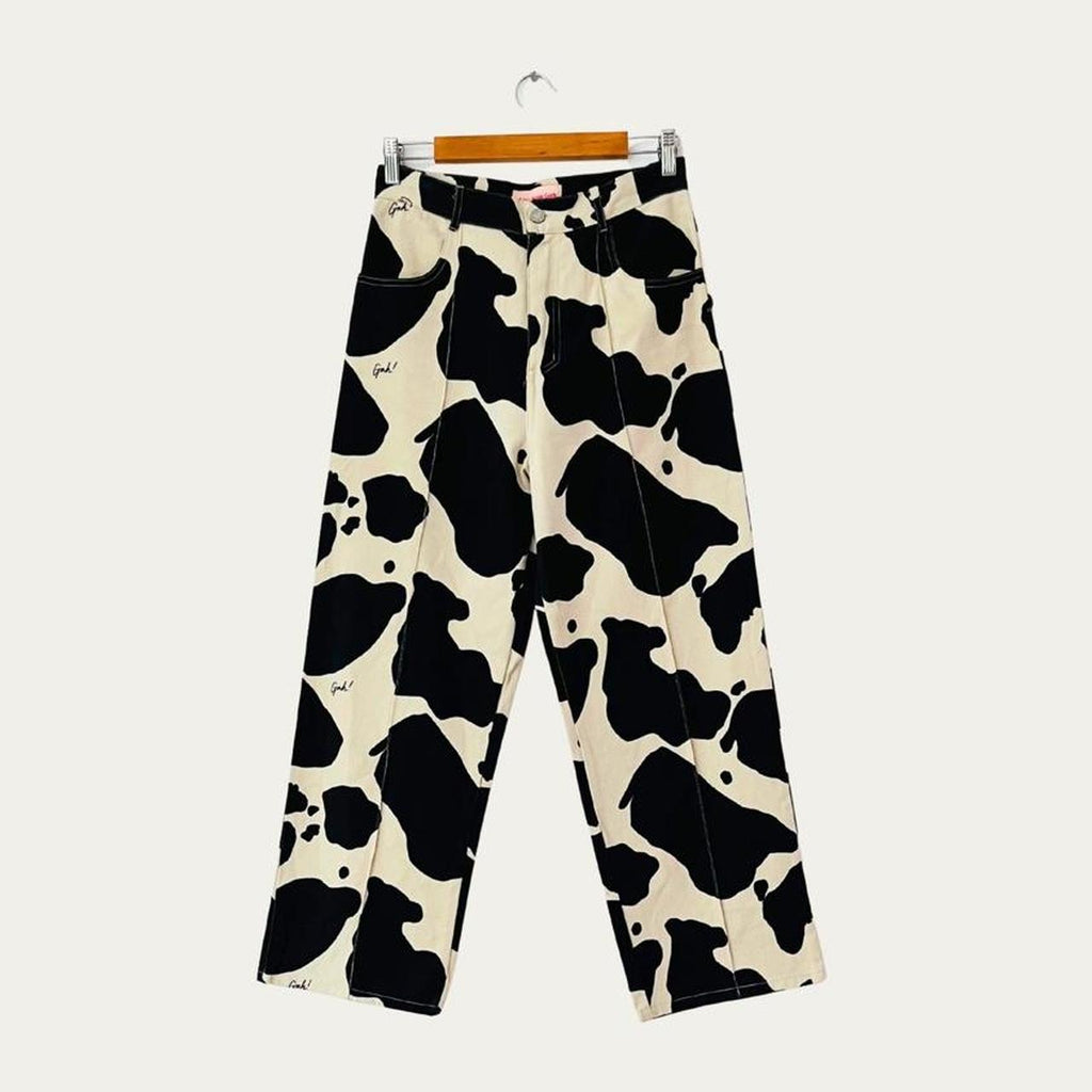 Lisa Says Gah ROBYN Jeans in Cow Print.