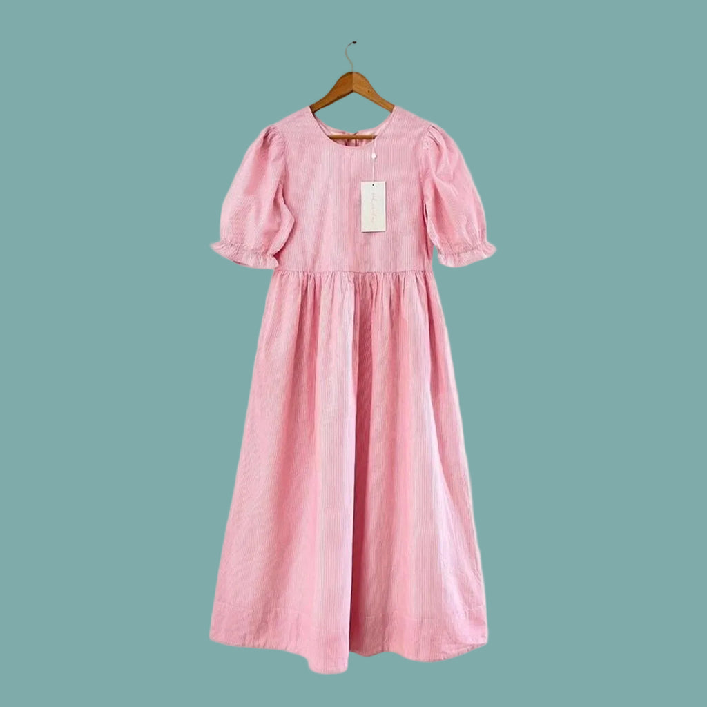 Oak Meadow BNWT Mimi Midi Dress in Rosewater Stripe.