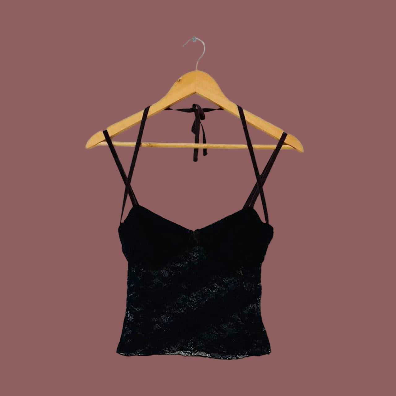 Peachy Den THE BETSEY Lace Cami in Black.