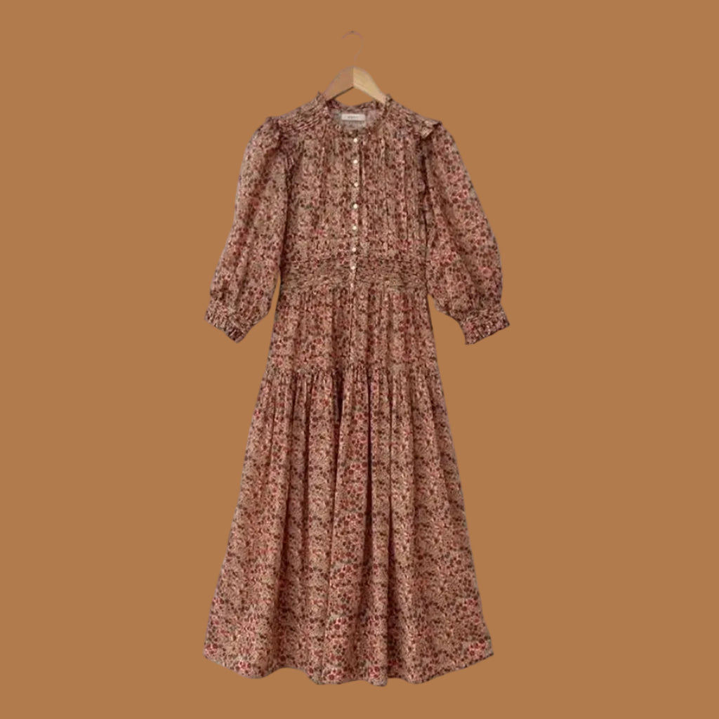 Dôen MONET Dress in Pink Valley Floral.