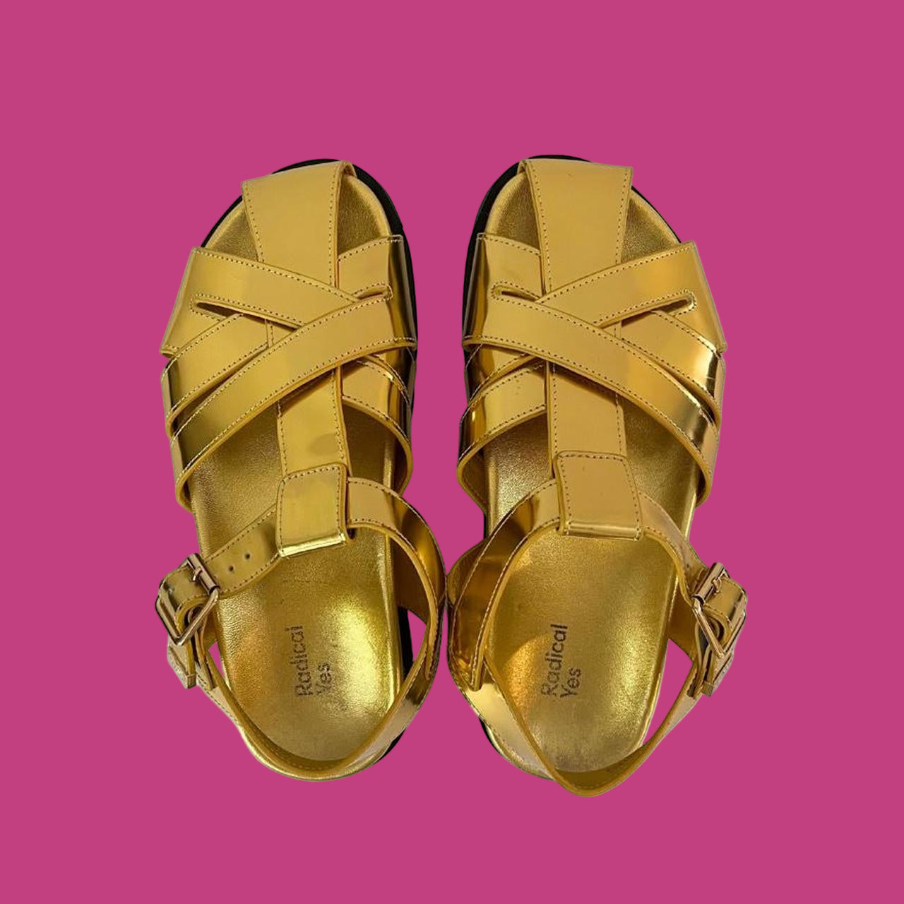 Radical Yes GINNY Sandals in Gold.