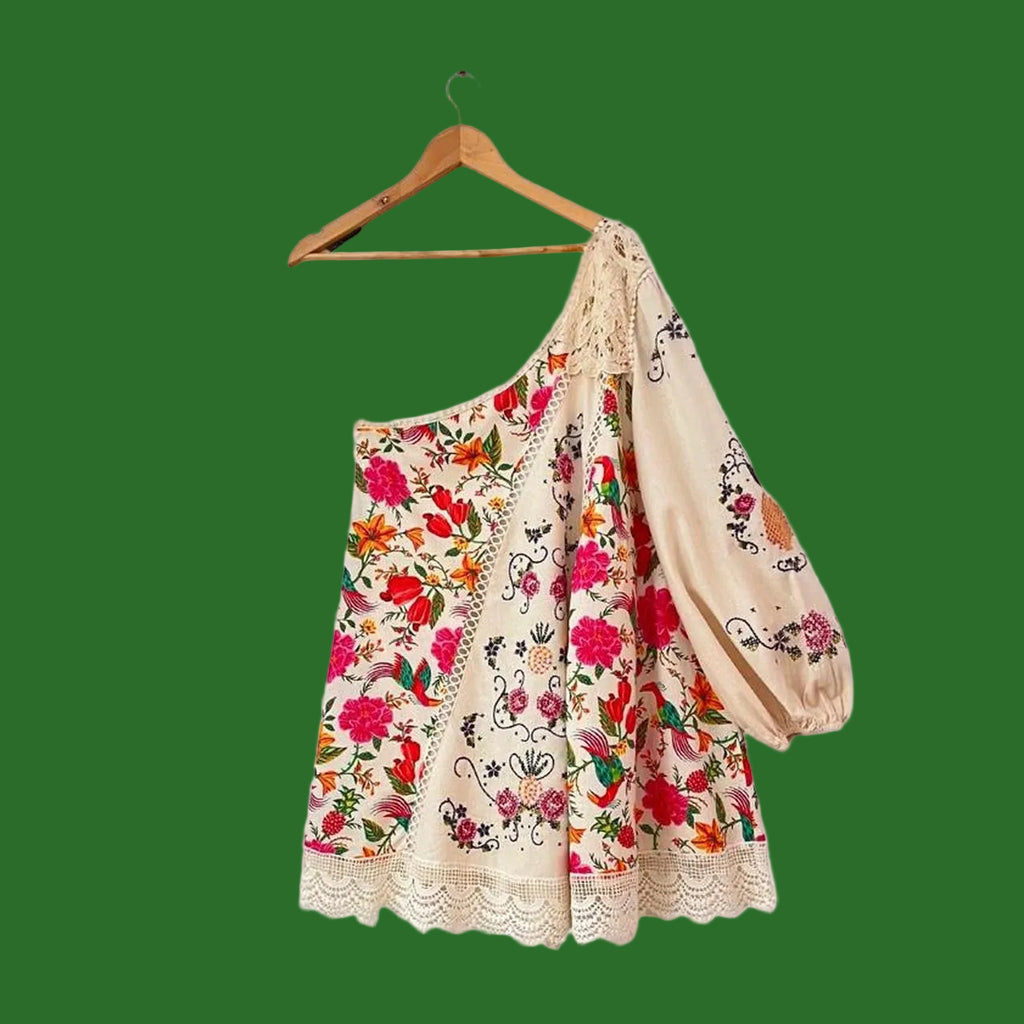 Farm Rio TOUCANS One Shoulder Dress.