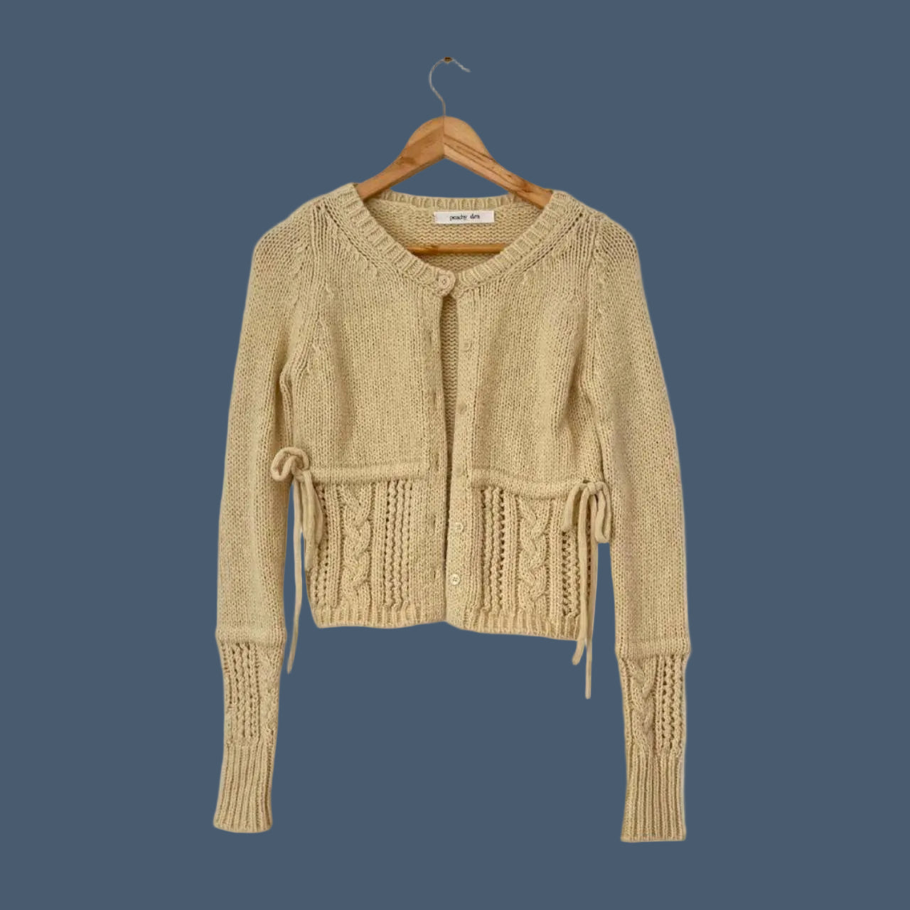 Peachy Den GABRIELLE Knit Cardigan in Buttercup.