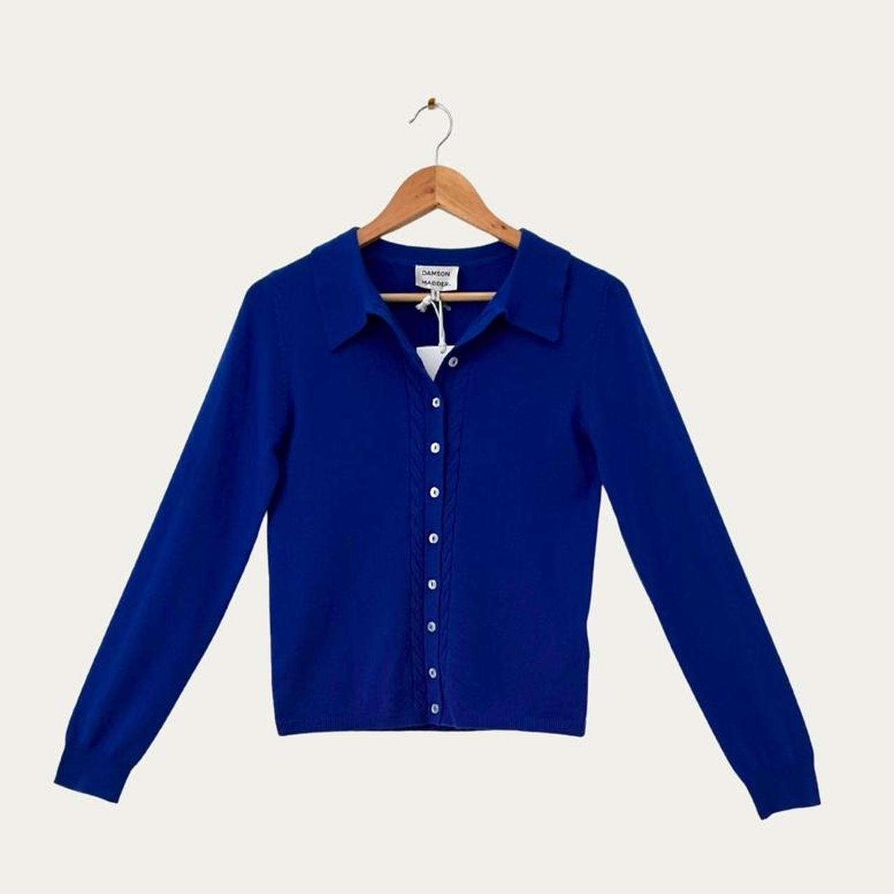 Damson Madder BNWT VOULA Cardigan in Blue.