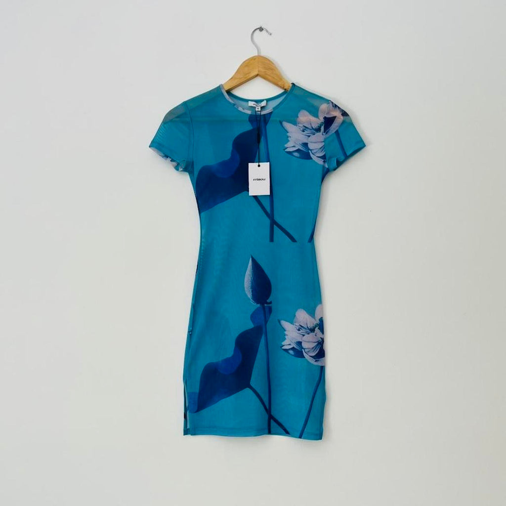 Miaou BNWT BILLIE Mini Dress in Blue Lotus.