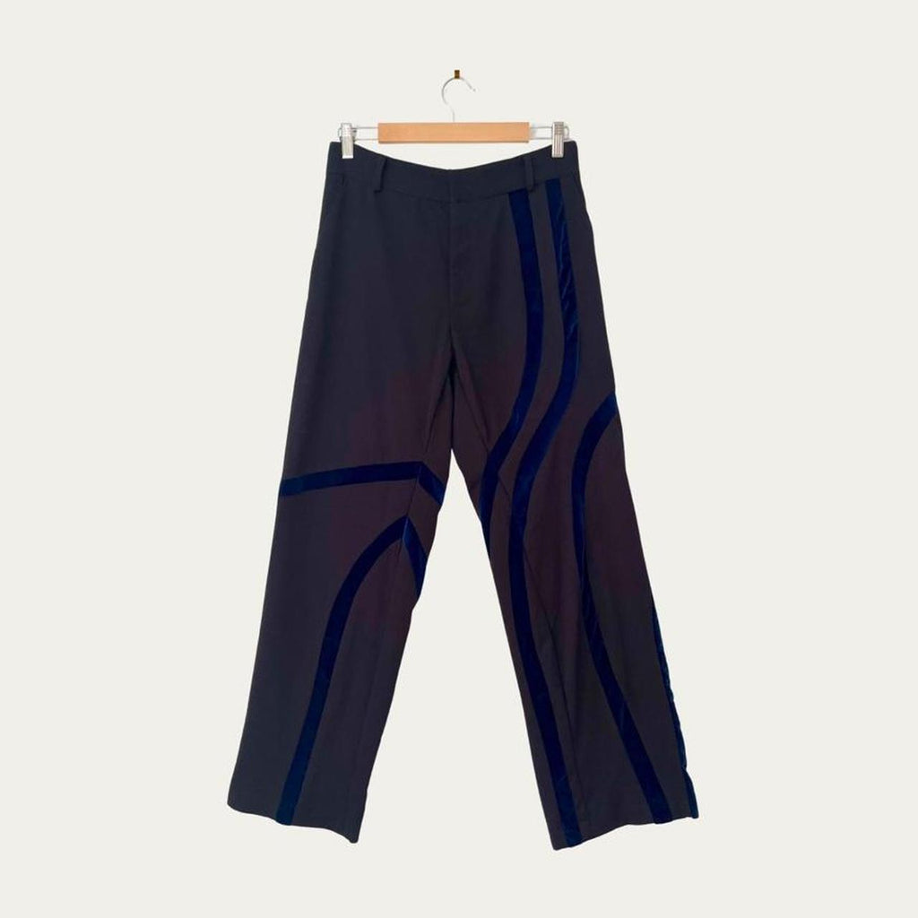 Karla Laidlaw Velvet Applique Pants.