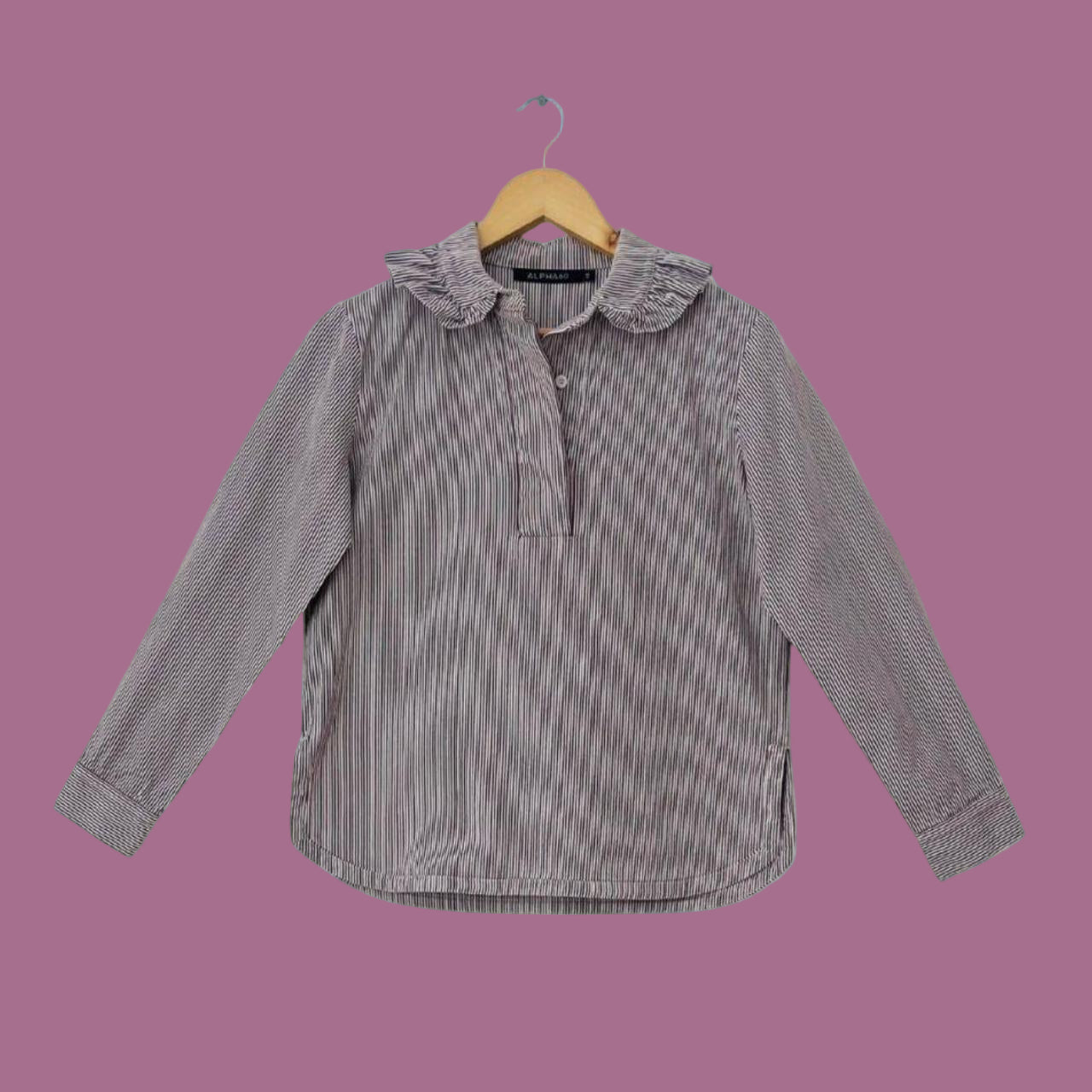 Alpha 60 Ruffle Collar Blouse.