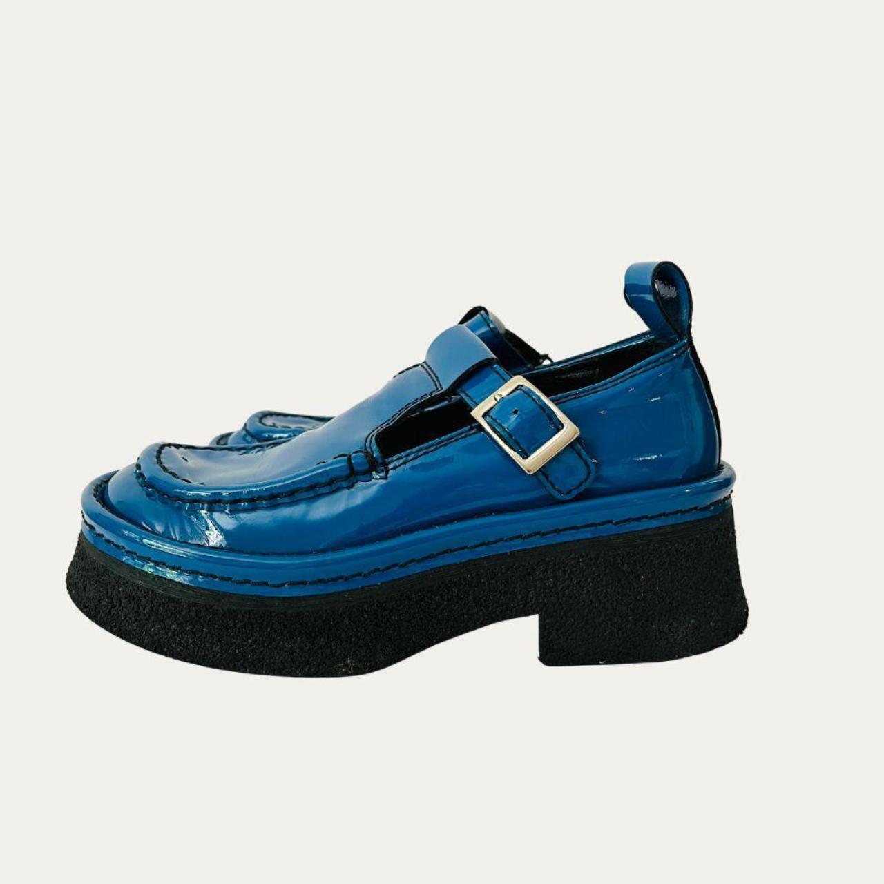 Miista E8 CATHY Brogue Maryjanes in Blue.