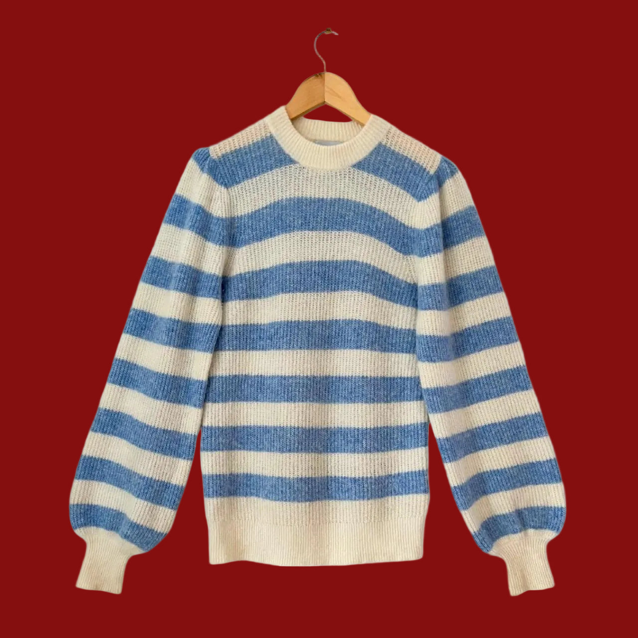 Ganni Striped Alpaca Sweater.
