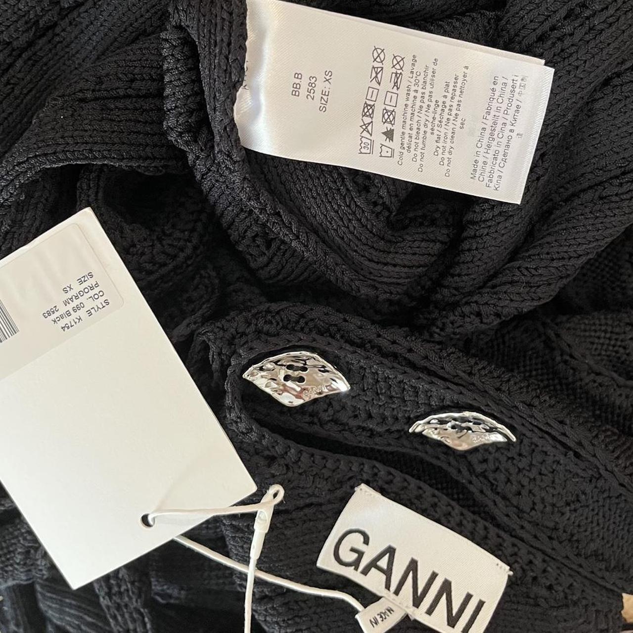 Ganni BNWT Knitted Halterneck Midi Dress in Black.