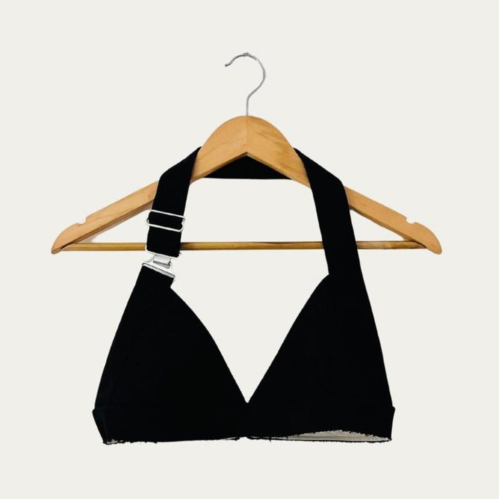 Acne Studios Tuxedo Halter Bralette Crop Top.