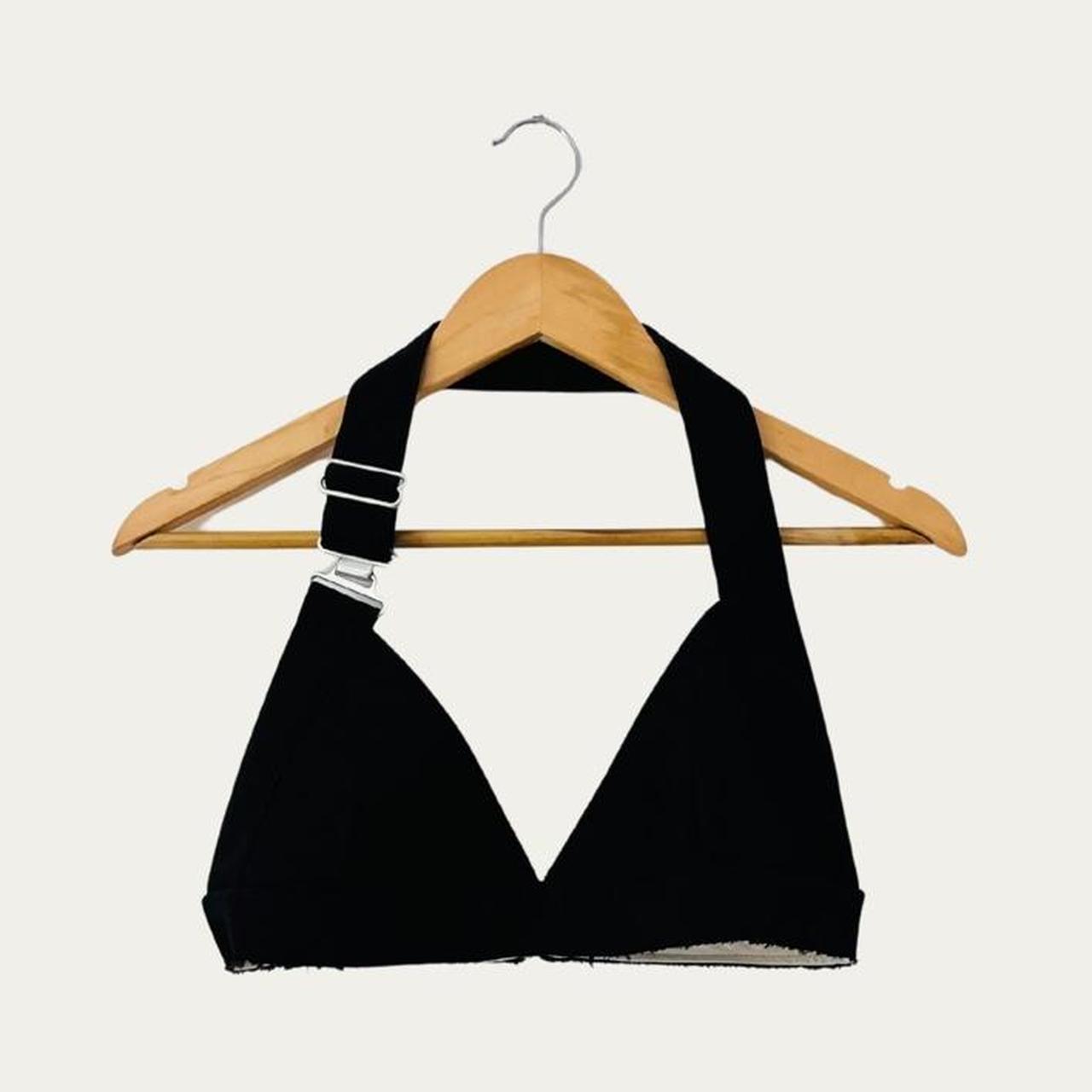 Acne Studios Tuxedo Halter Bralette Crop Top.