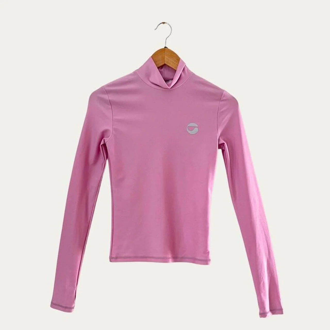 Coperni Tight High Neck Top in Pink Size XS.