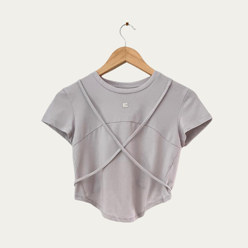 Low Classic BACK HOLE T-Shirt in Light Grey.