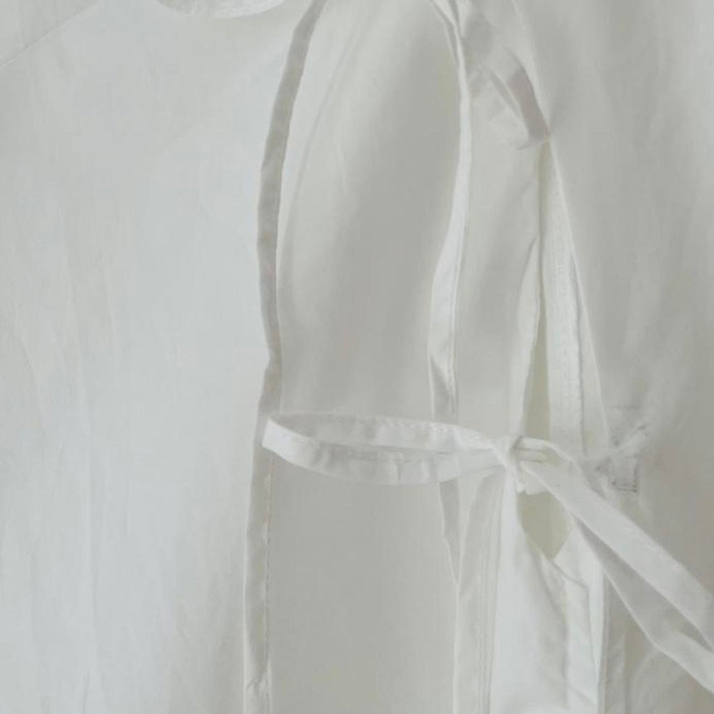 Deiji Studios BNWT Open Tie Mini Dress in White.
