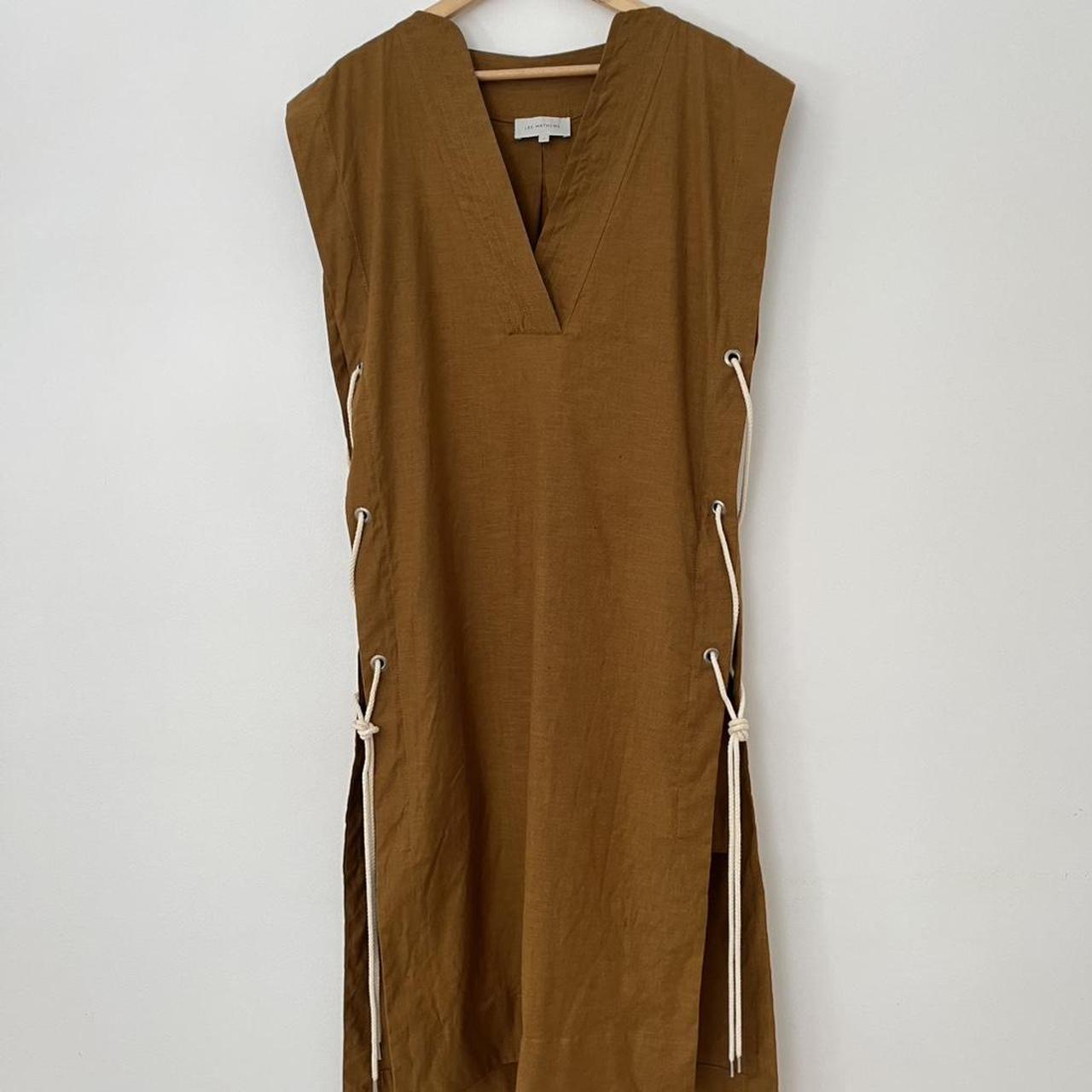 Lee Mathews Linen Rope Tie Dress.