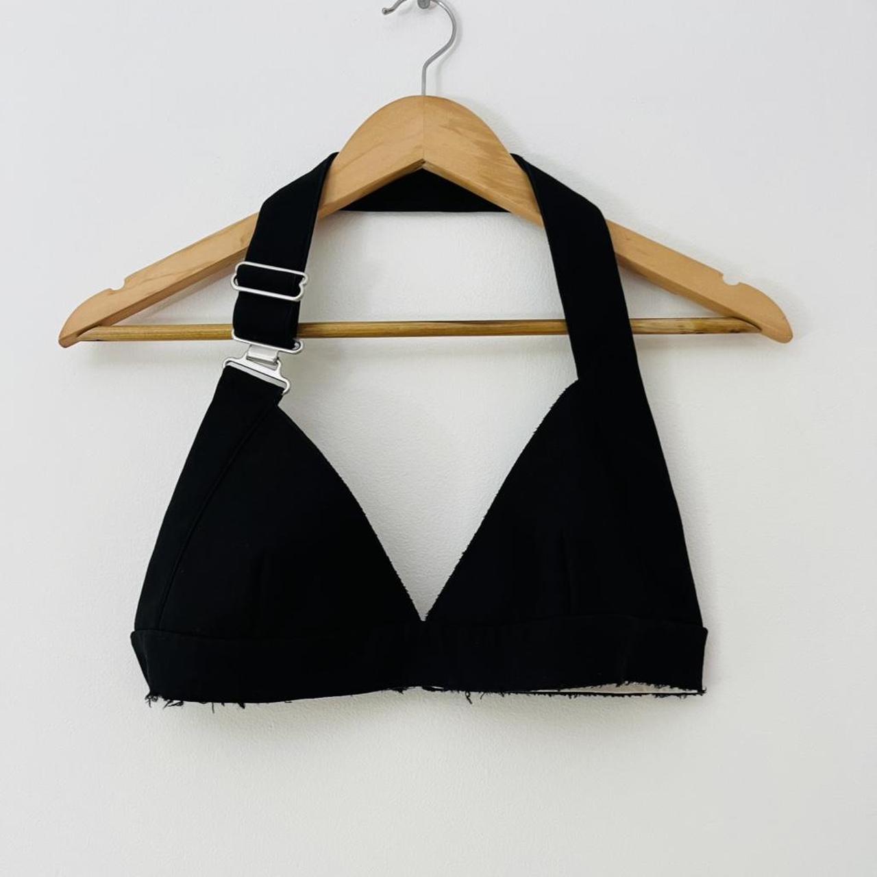 Acne Studios Tuxedo Halter Bralette Crop Top.