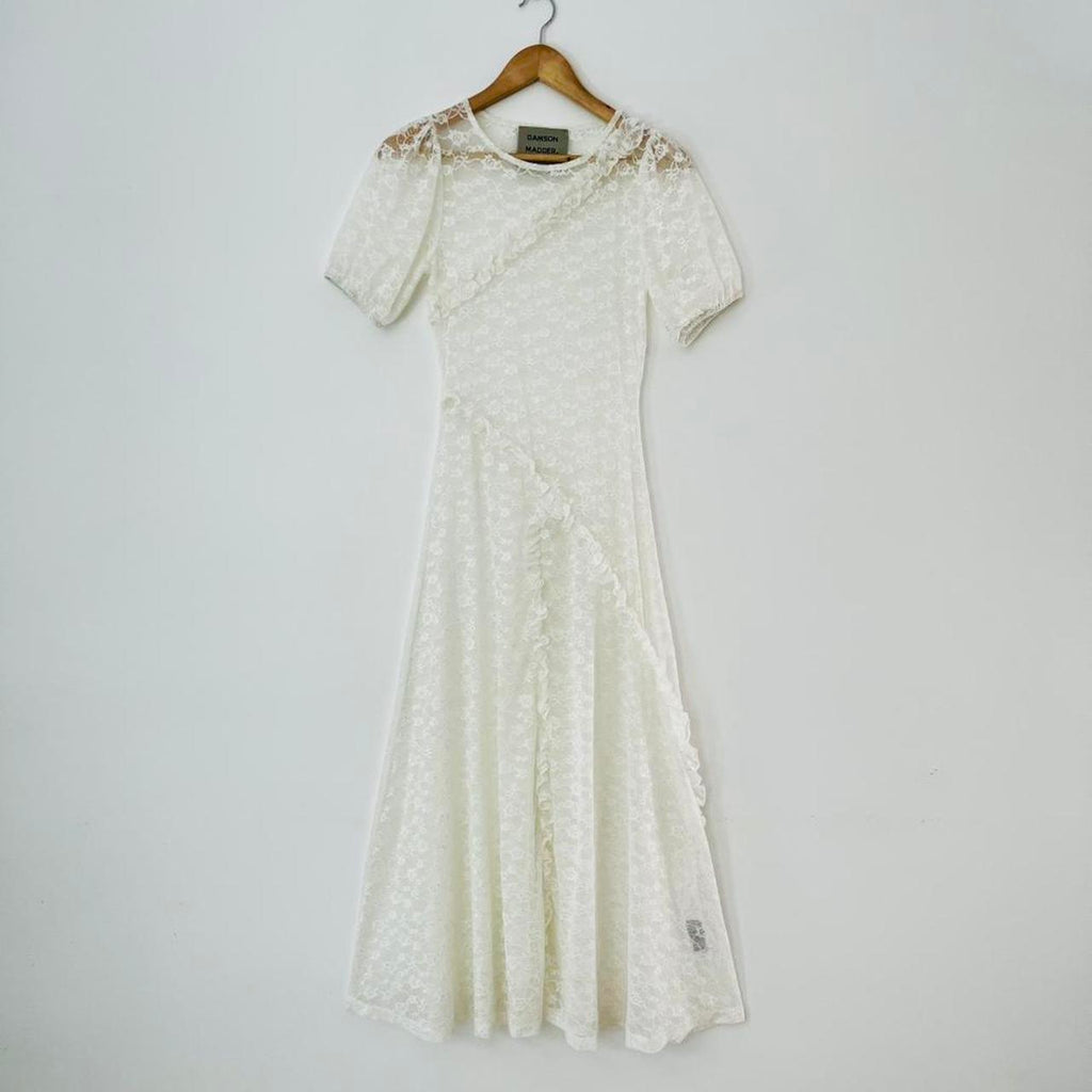 Damson Madder LEILA Flower Lace Maxi Dress.