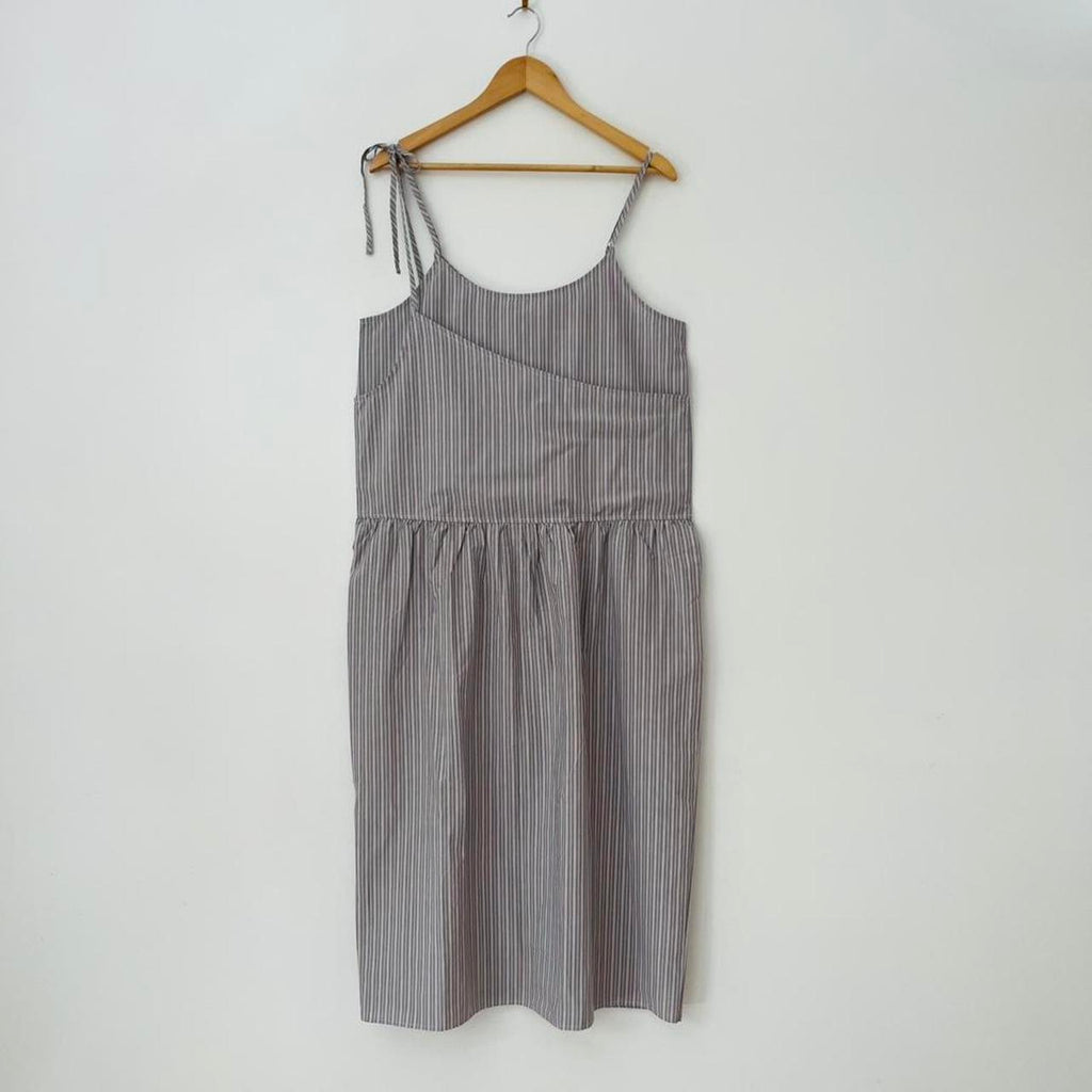 Deiji Studios BNWT DOUBLE LAYER Dress in Sea Stripe.