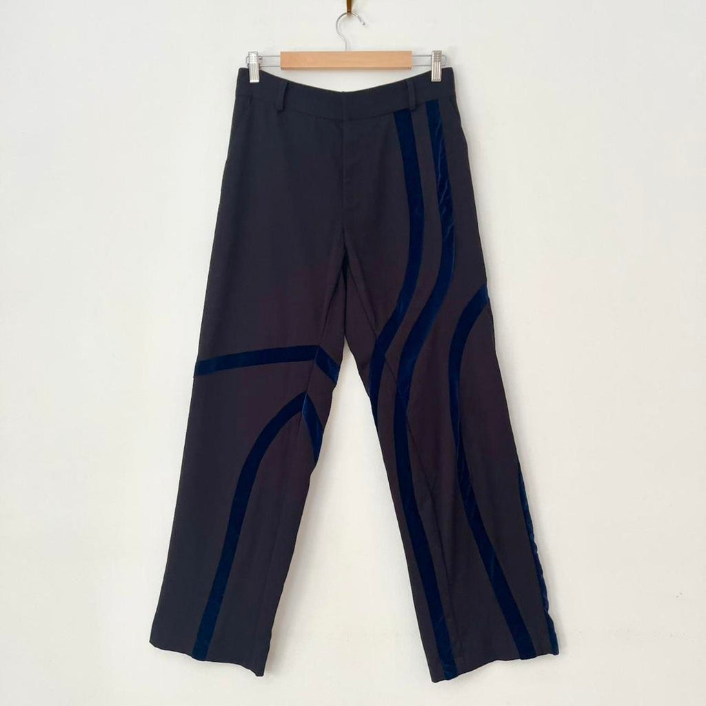 Karla Laidlaw Velvet Applique Pants.