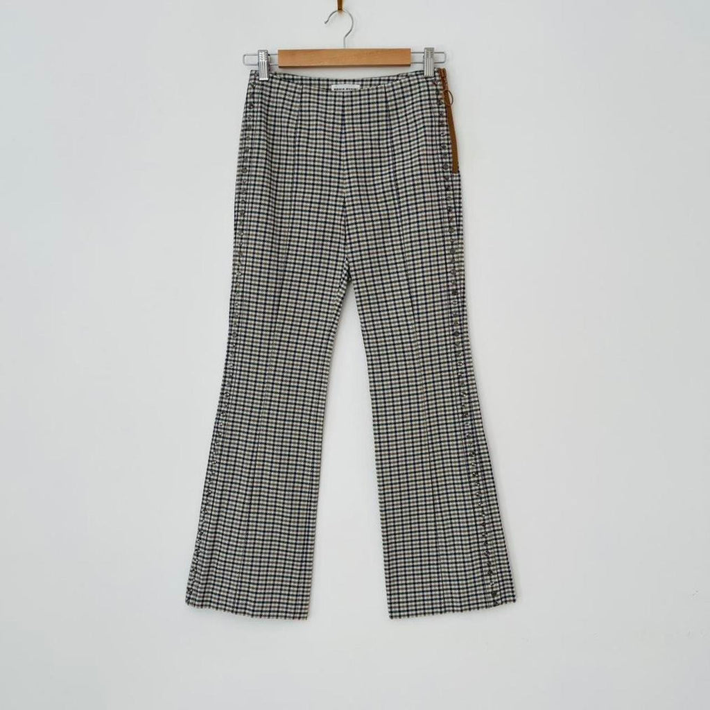 Sonia Rykiel Plaid Cropped Trucker Pants.