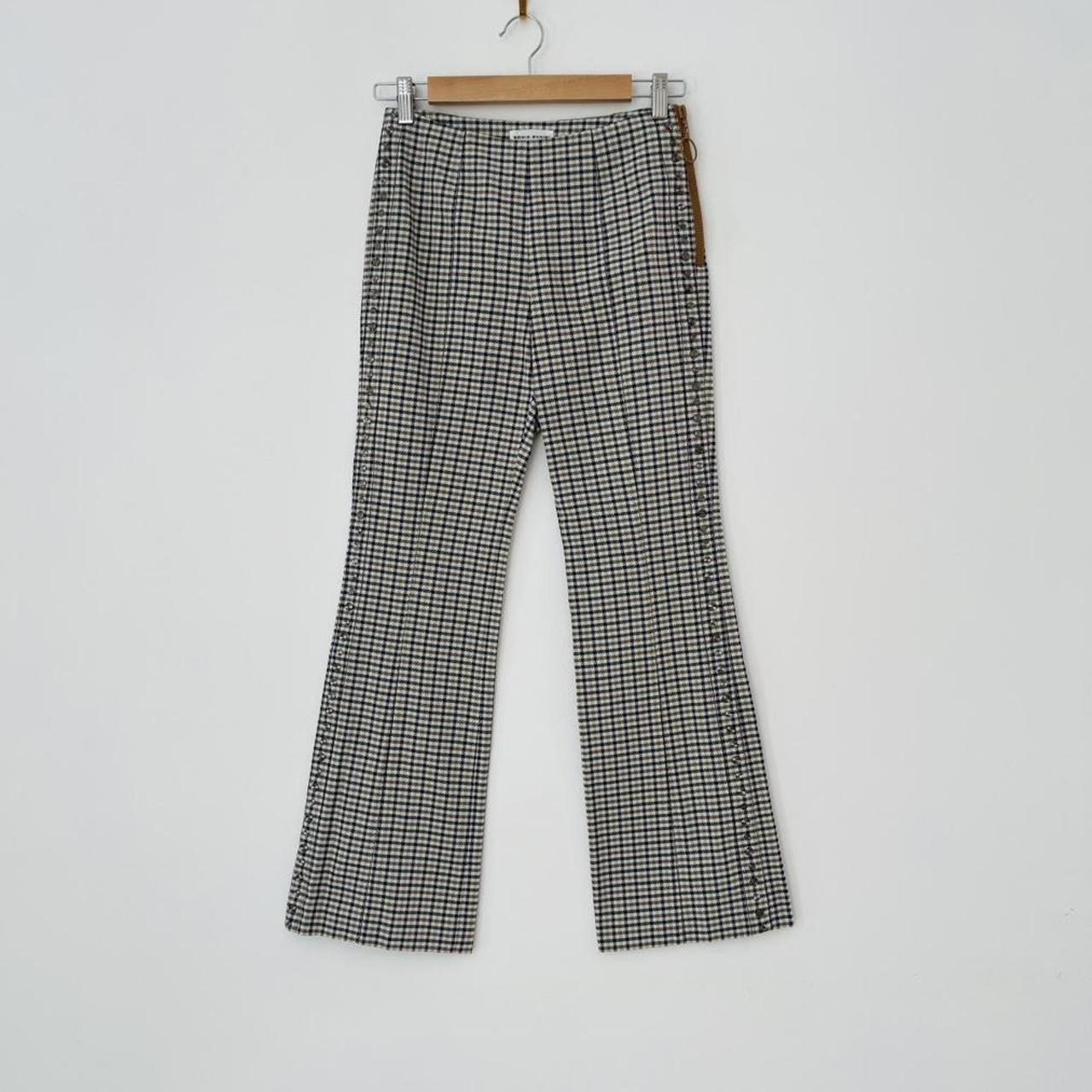 Sonia Rykiel Plaid Cropped Trucker Pants.