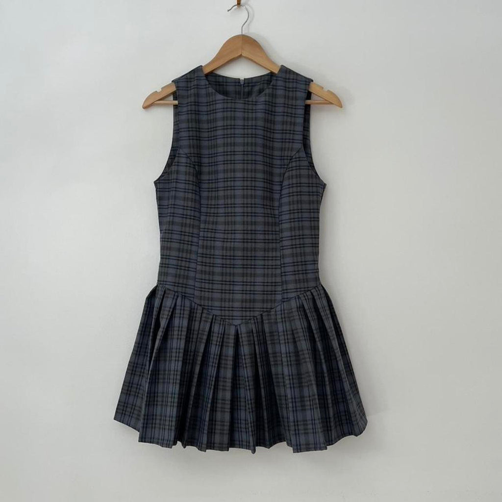 Katharina Lou TWIGGY Mini Dress in Grey Check.
