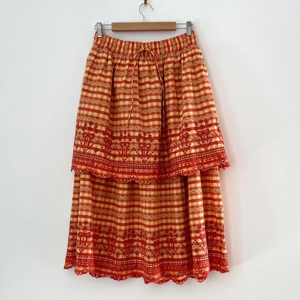 Damson Madder BNWT CORSETTE RARA Tiered Midi Skirt Size 10.