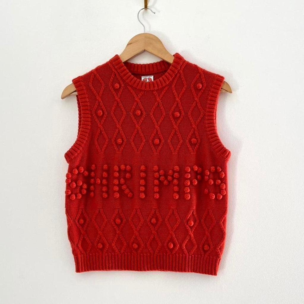 Shrimps AMARA Sweater Vest in Red.