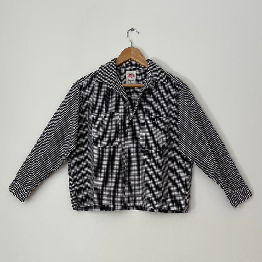 Danton France Checked Cropped Shirt Size AU8.