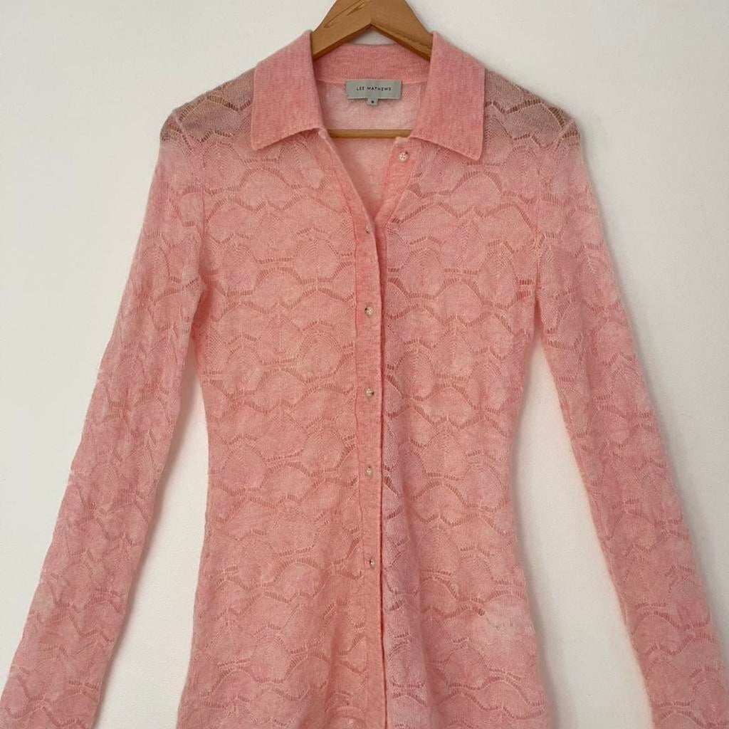 Lee Mathews Sample Long Sleeve Knit Blouse.