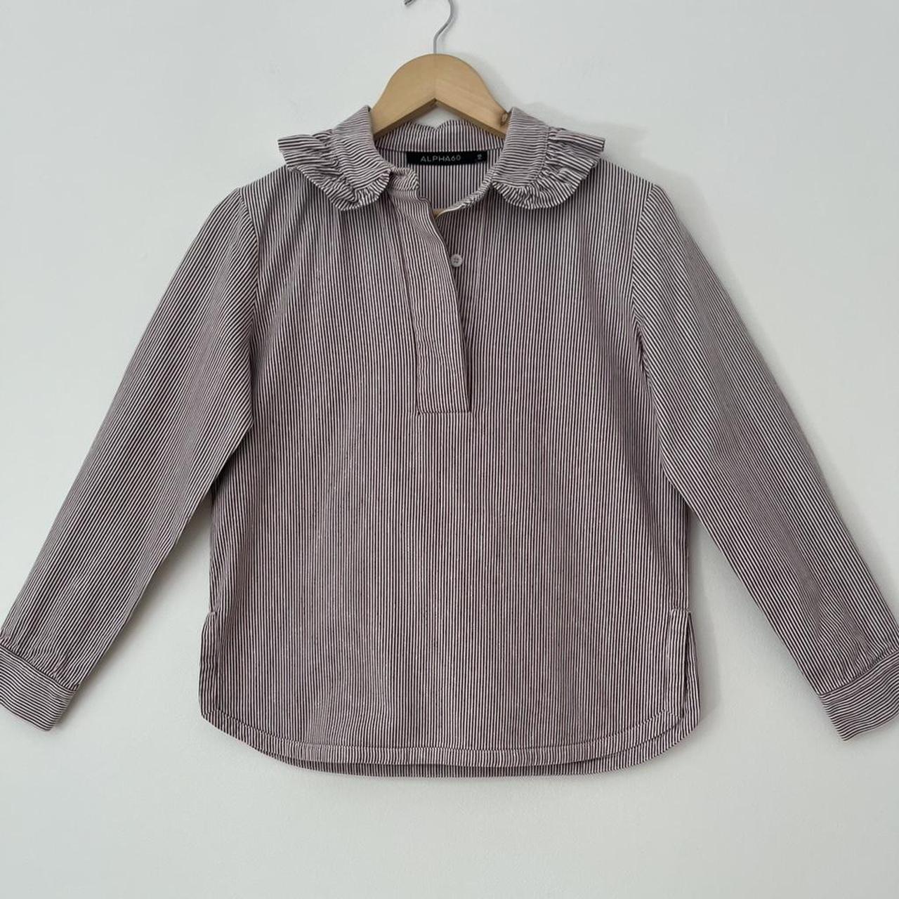 Alpha 60 Ruffle Collar Blouse.