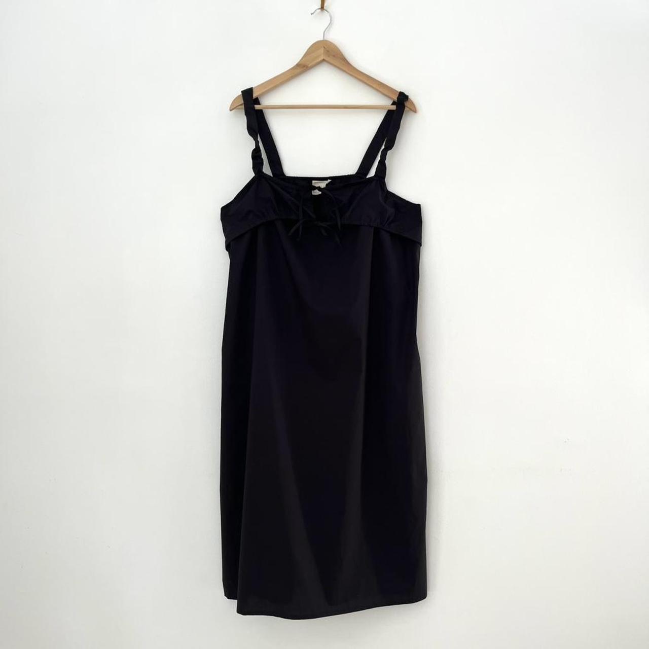 Deiji Studios RUCHED TIE Midi Dress in Black.