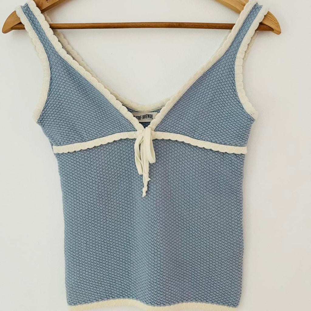 Djerf Avenue AMORINI Tank Top in Blue.