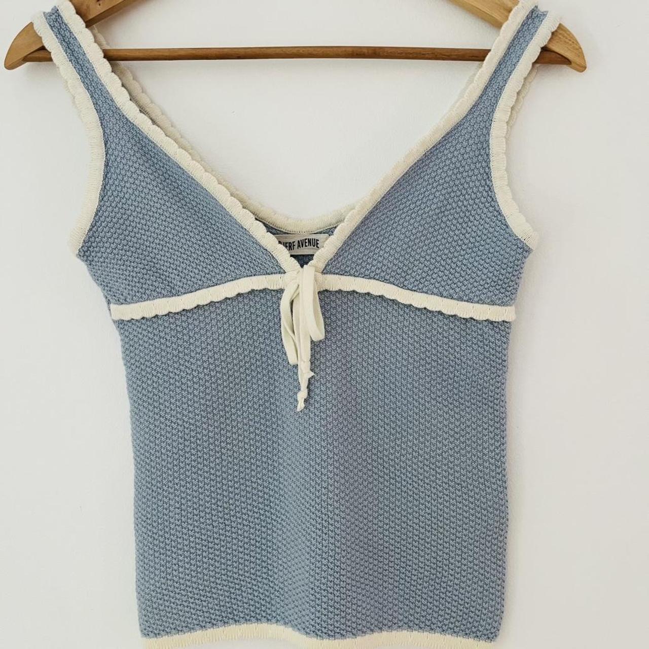 Djerf Avenue AMORINI Tank Top in Blue.