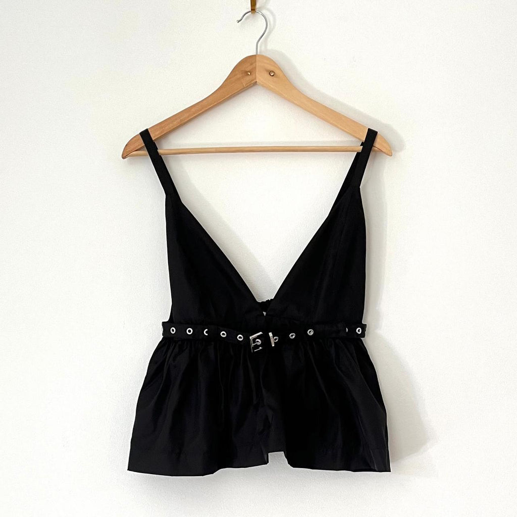 Ganni DUCHESS Nylon Strap Top.